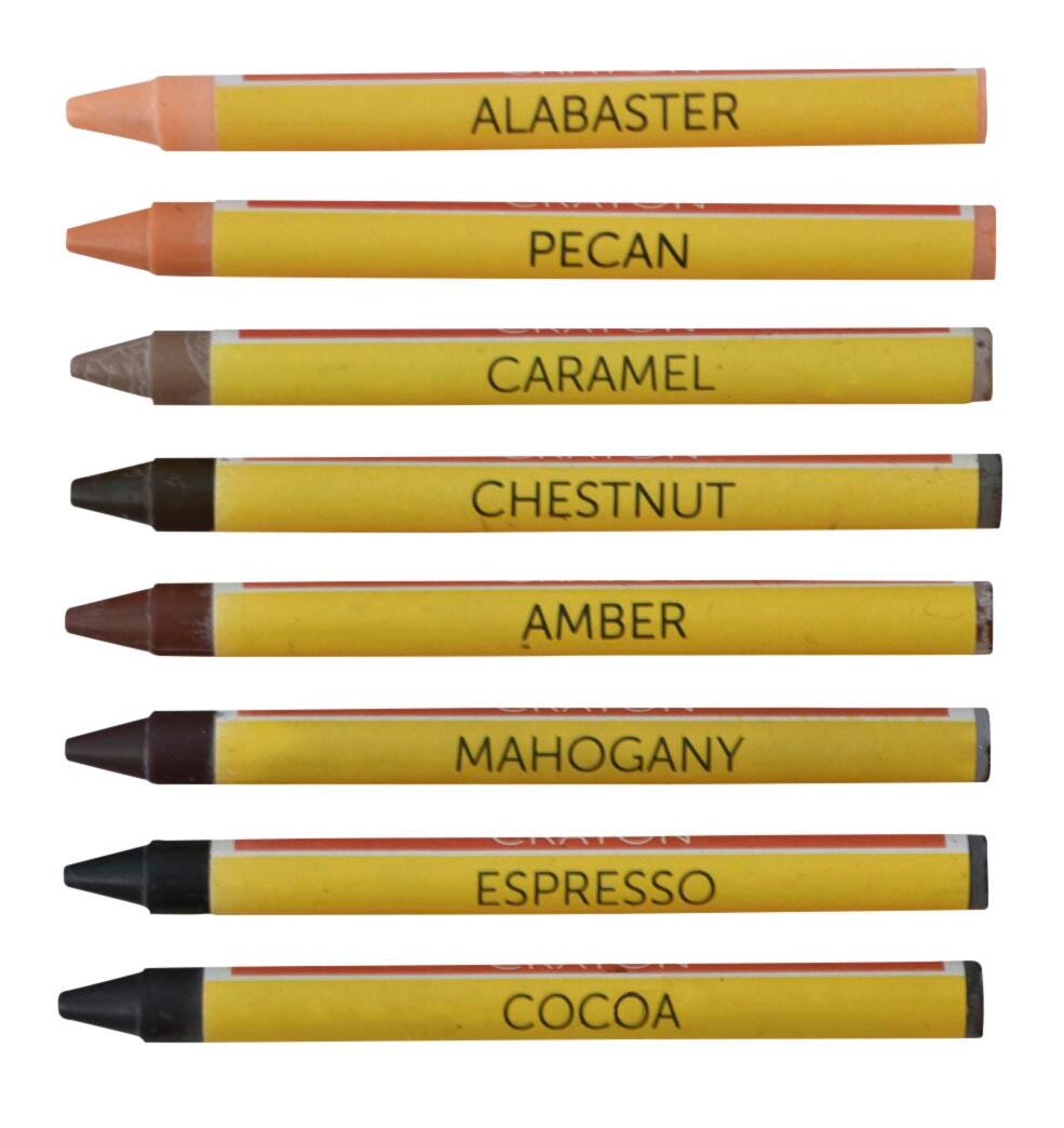 School Smart Multicultural Crayons, Assorted Colors, Set of 8